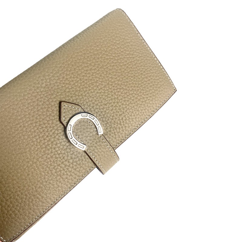 Жіночий шкіряний гаманець Louise бежевий - 6 фото