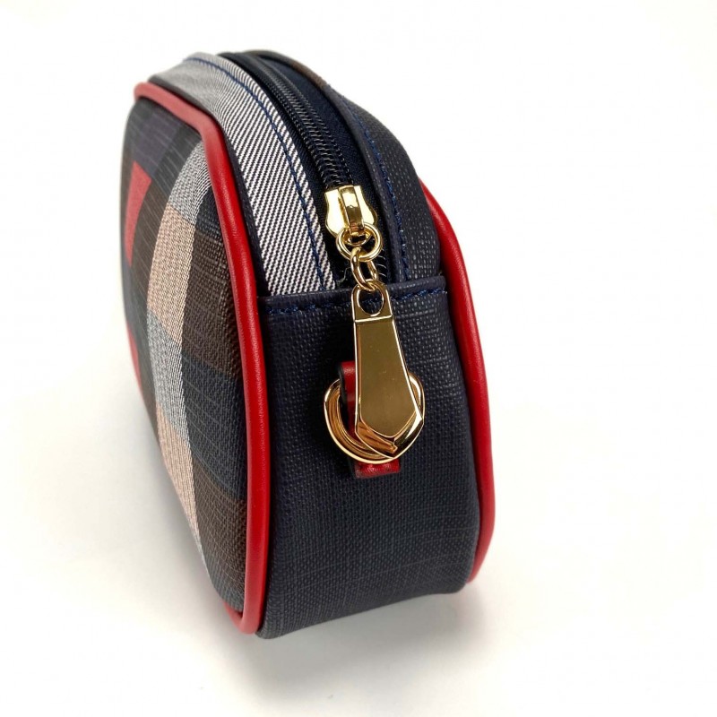 Жіноча сумочка-клатч Grace синьо-червона - 8 фото