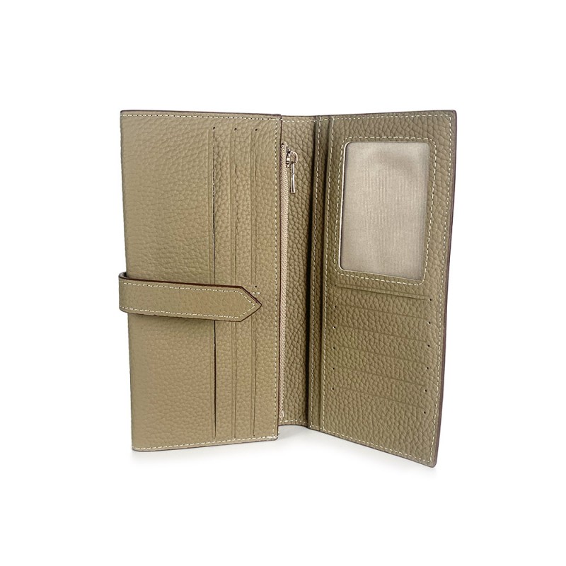 Жіночий шкіряний гаманець Louise бежевий - 4 фото