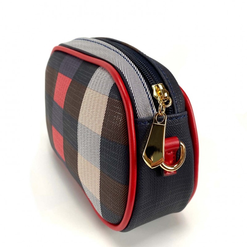 Женская сумочка-клатч Grace сине-красная - 9 фото