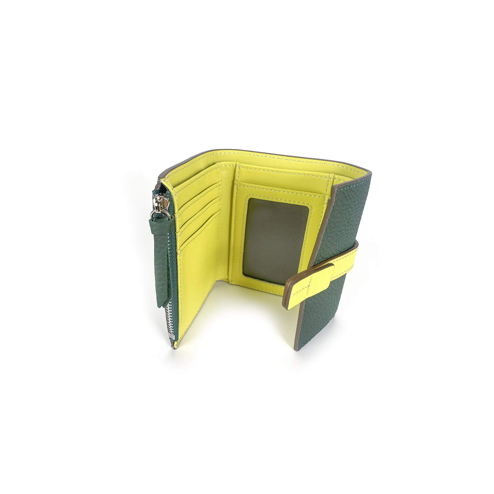 Жіночий шкіряний гаманець Rachel темно-зелений