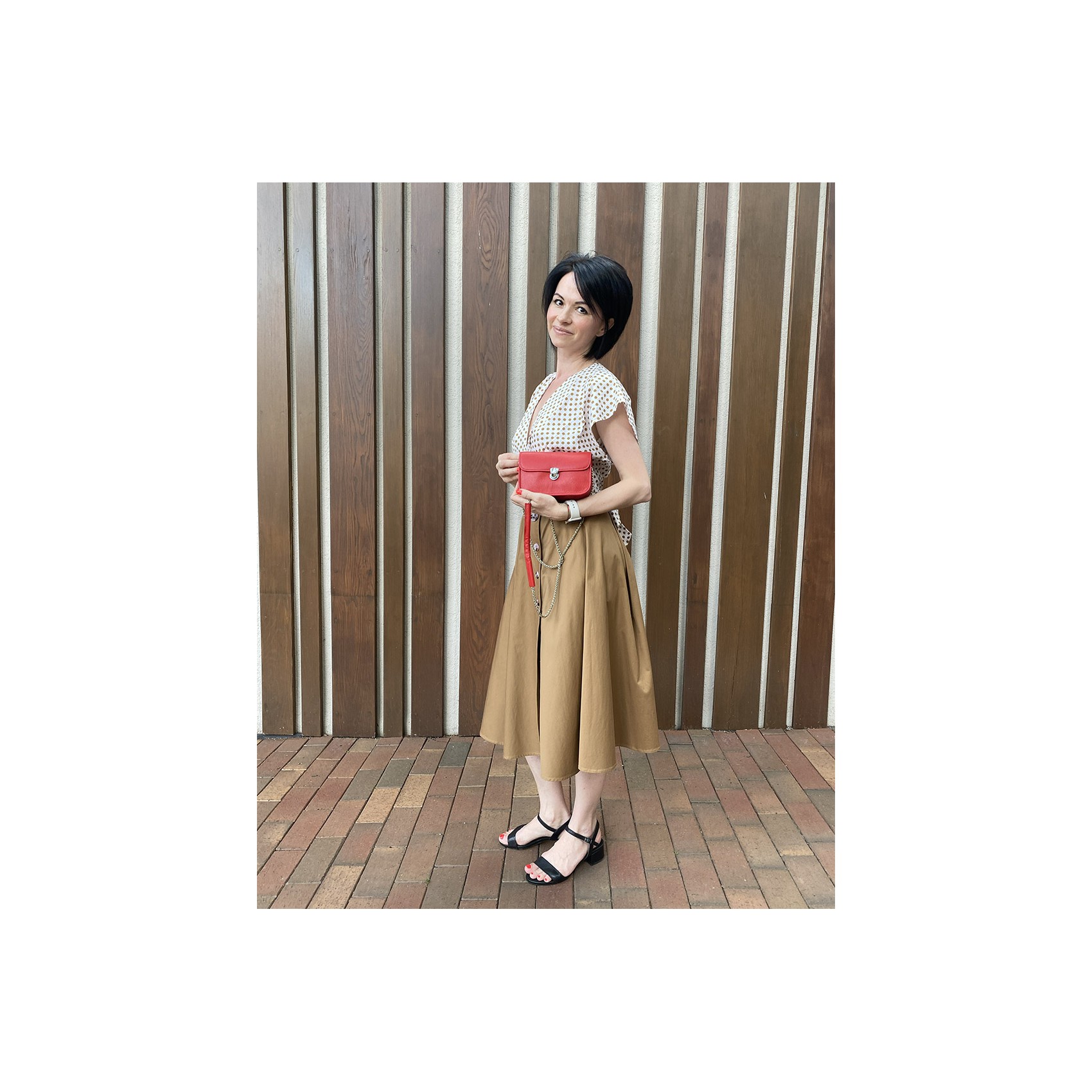 Женская кожаная сумка-клатч Erin красная