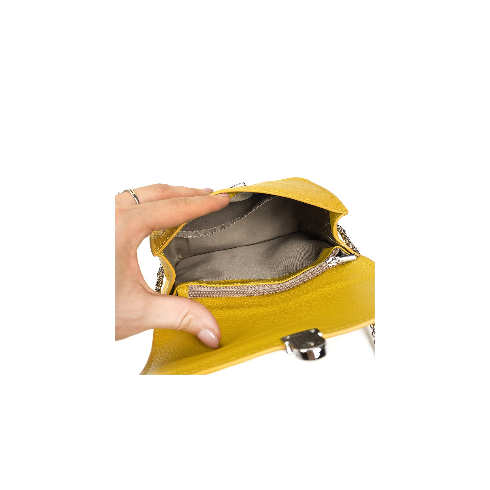 Жіноча шкіряна сумка-клатч Erin жовта