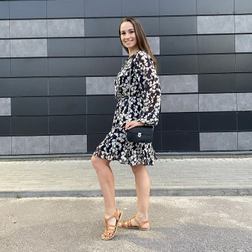 Женская кожаная сумка-клатч Erin черная фото