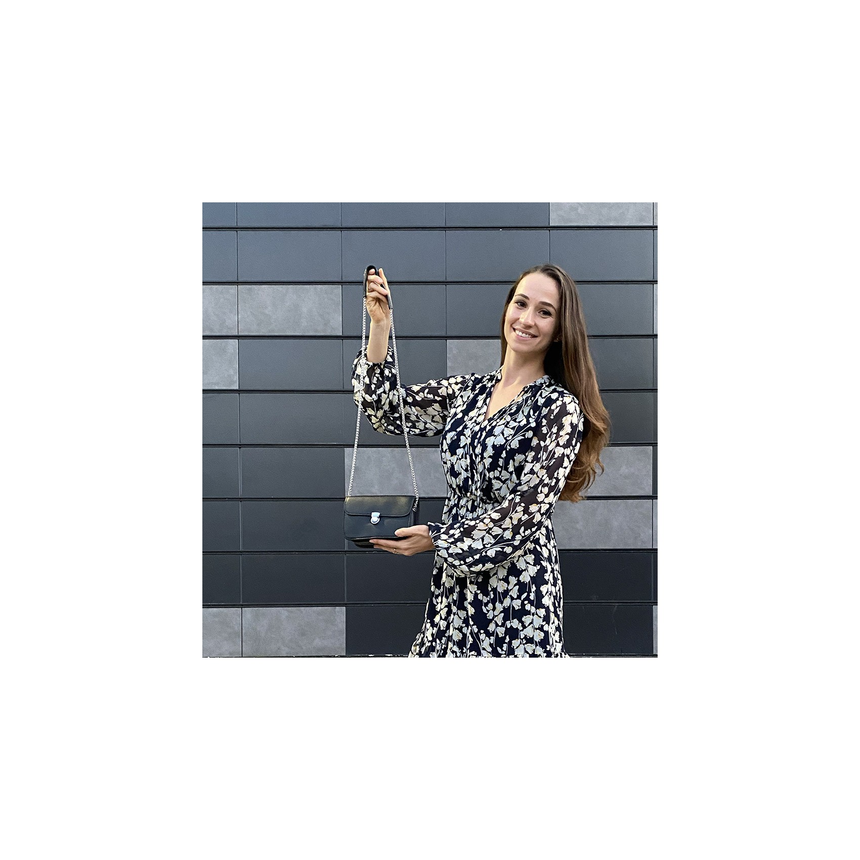 Жіноча шкіряна сумка-клатч Erin чорна