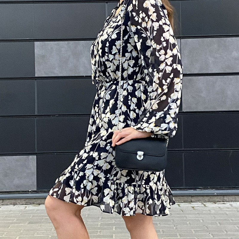 Женская кожаная сумка-клатч Erin черная - 6 фото