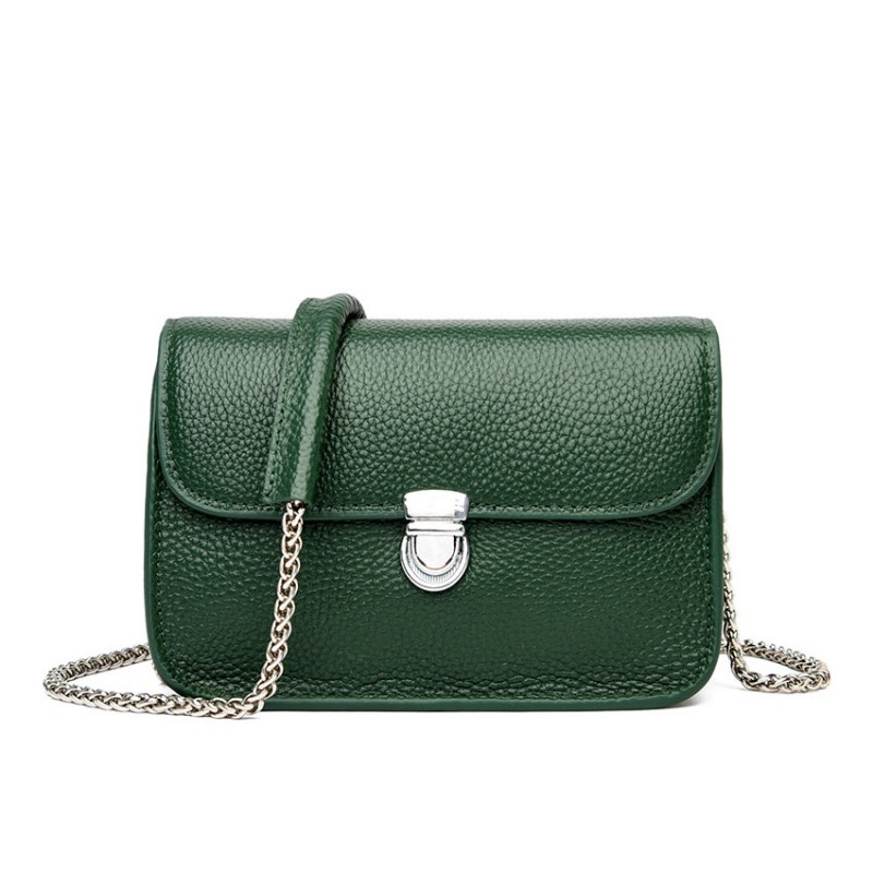 Жіноча шкіряна сумка-клатч Erin зелена