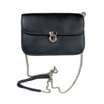 Жіноча шкіряна сумка-клатч Erin чорна фото