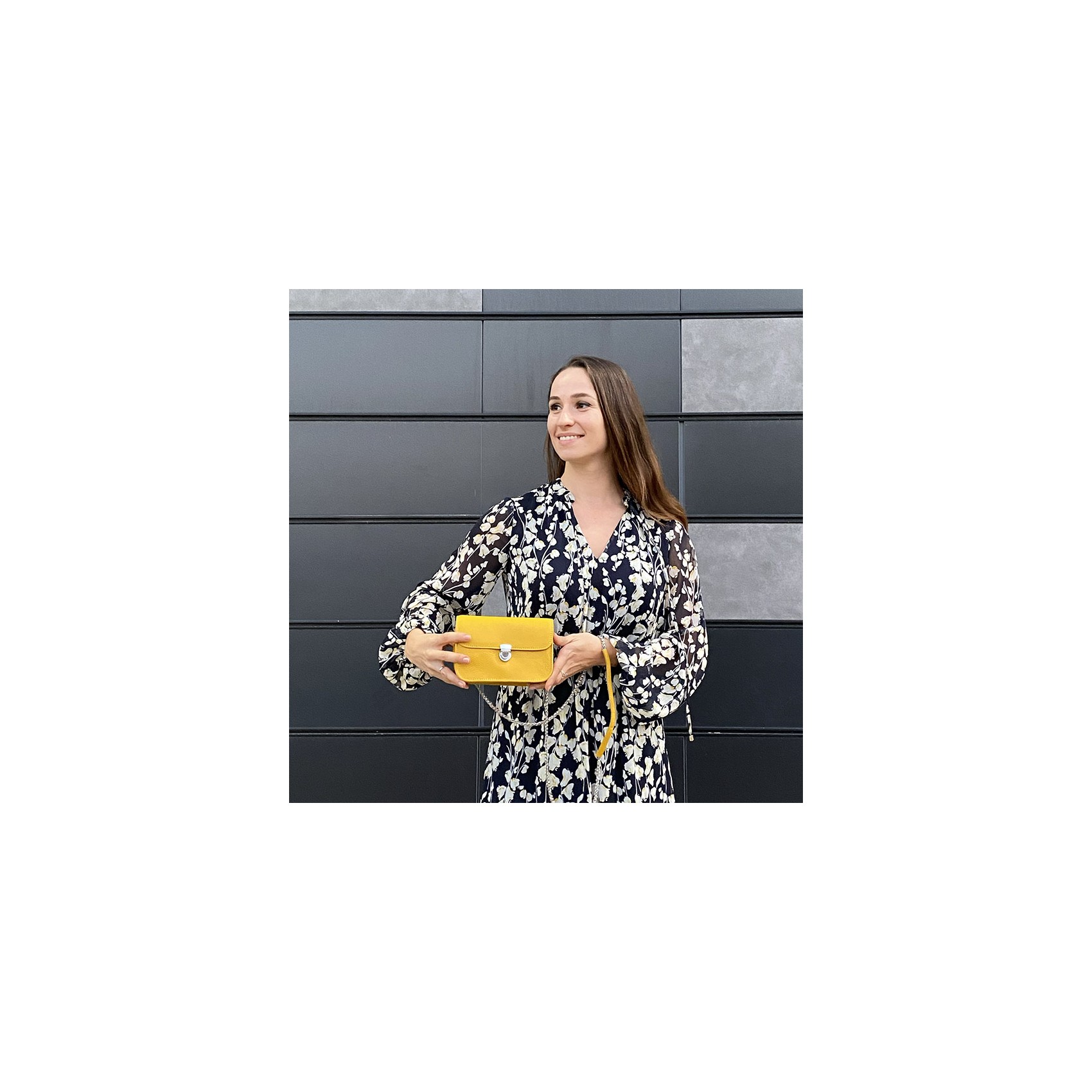 Жіноча шкіряна сумка-клатч Erin жовта