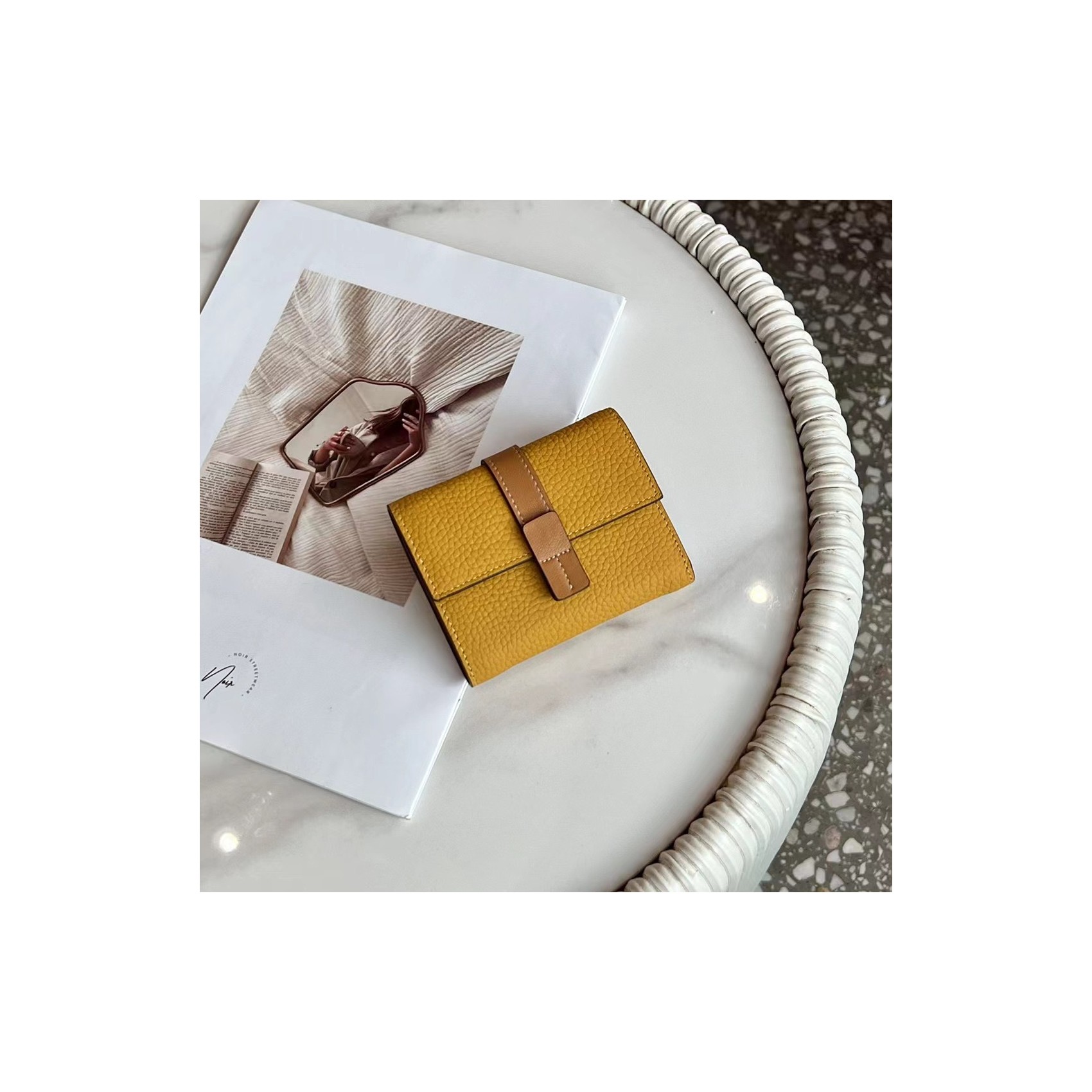 Женский кожаный кошелек Rachel горчичный