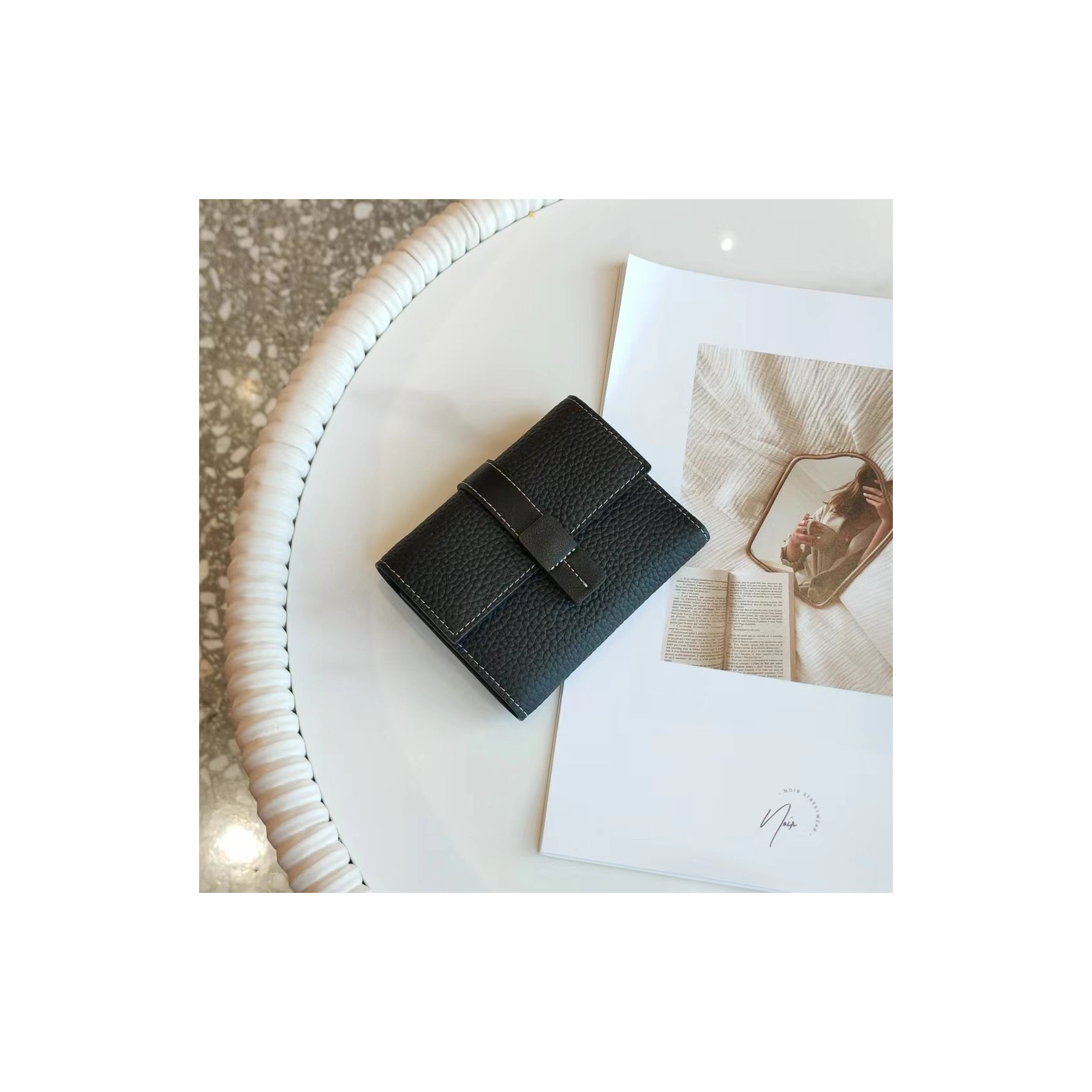 Жіночий шкіряний гаманець Rachel чорний