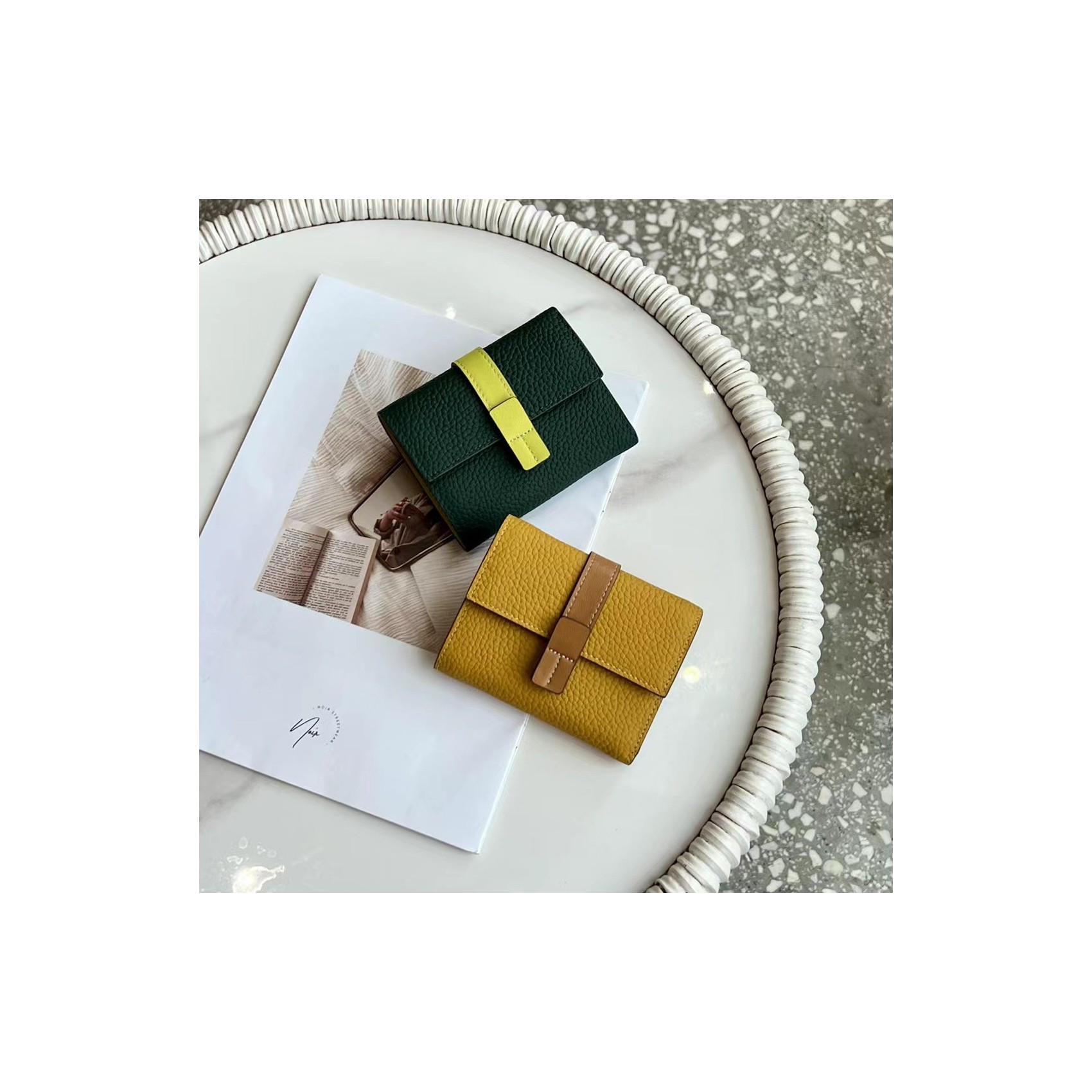 Женский кожаный кошелек Rachel темно-зеленый