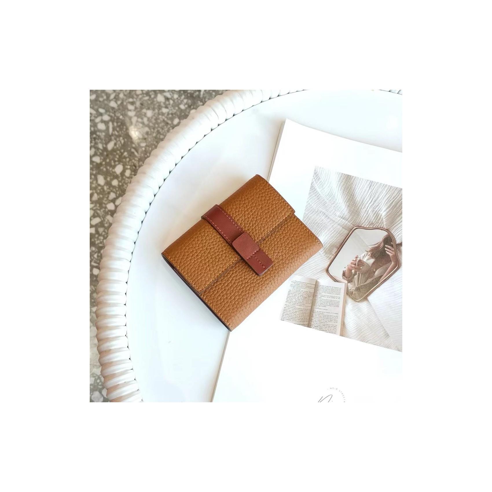 Женский кожаный кошелек Rachel светло-коричневый