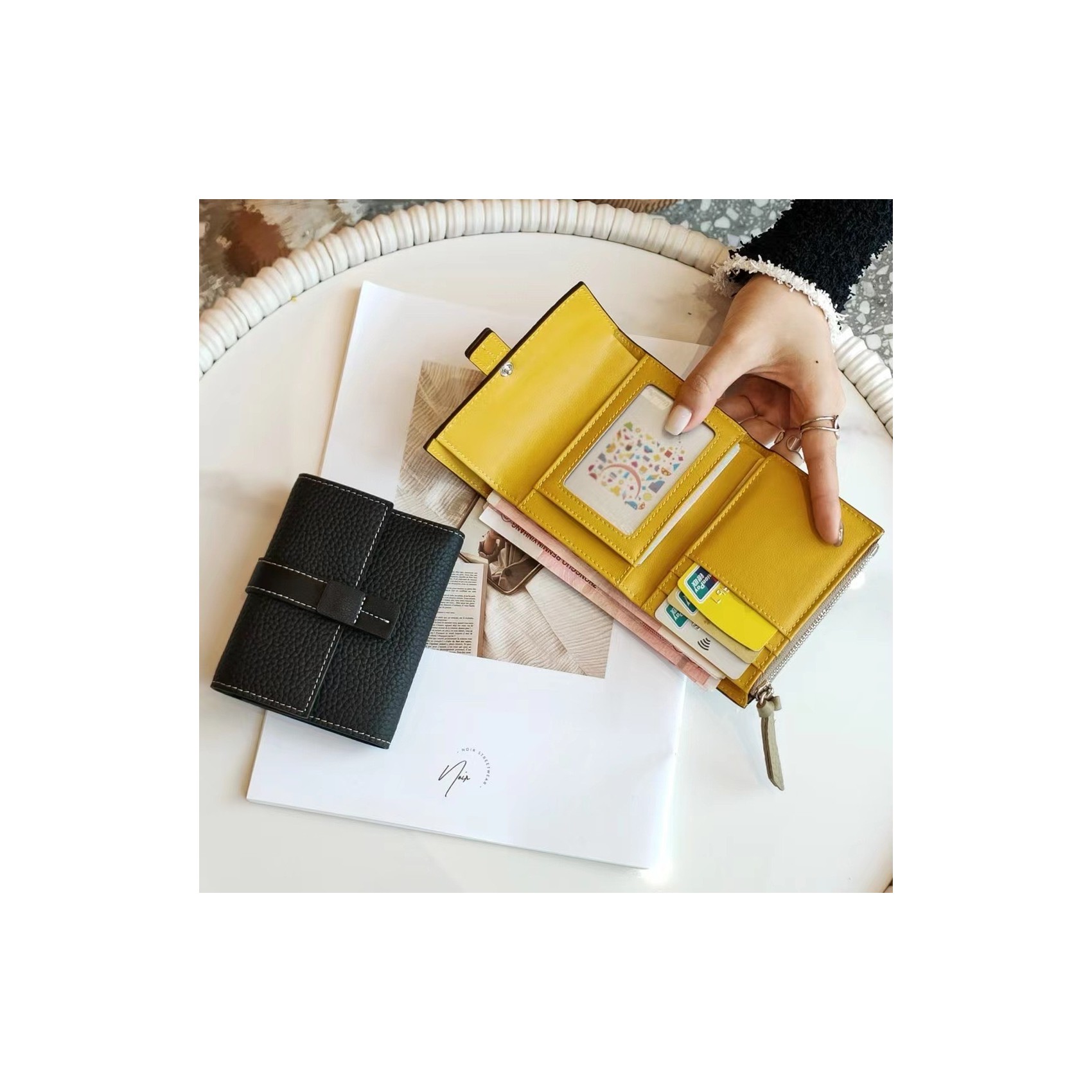 Женский кожаный кошелек Rachel фисташковый