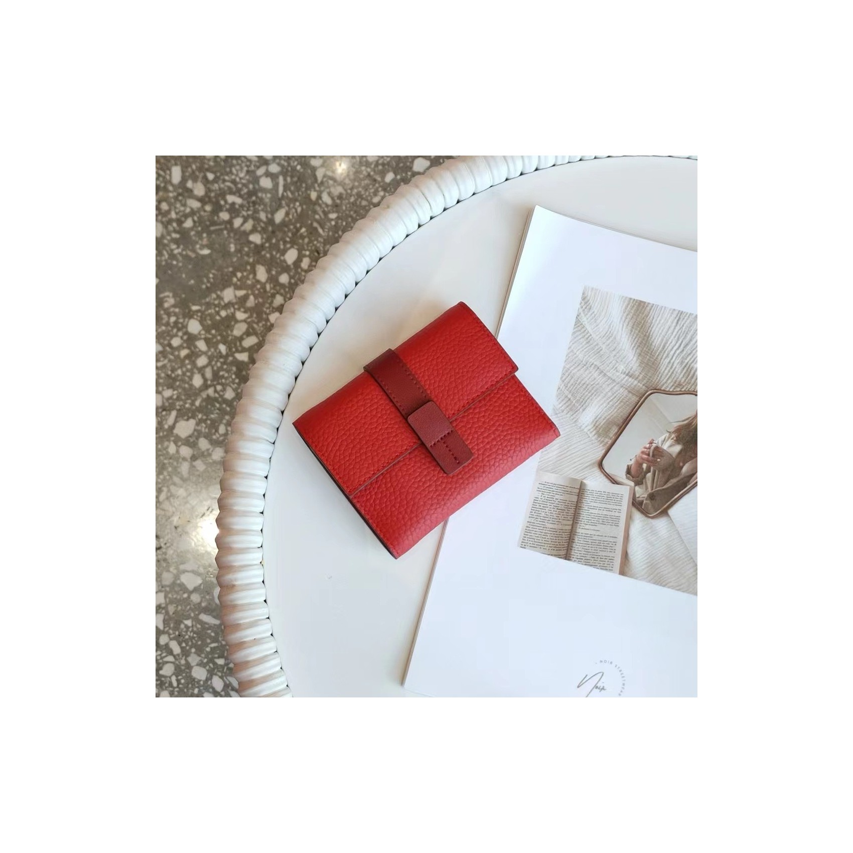 Жіночий шкіряний гаманець Rachel червоний