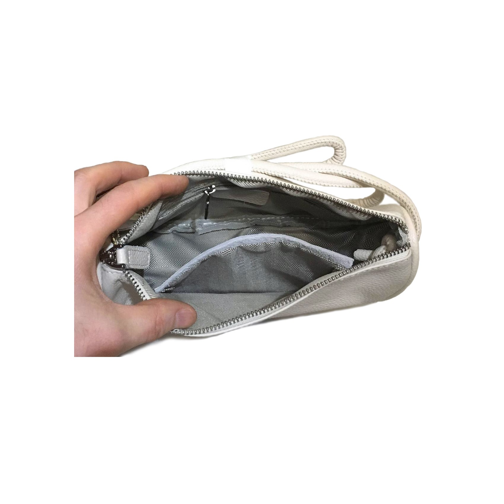 Жіноча шкіряна сумка Megan молочна