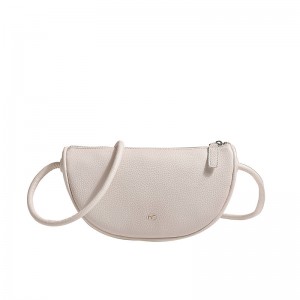 Женская кожаная сумка Megan молочная