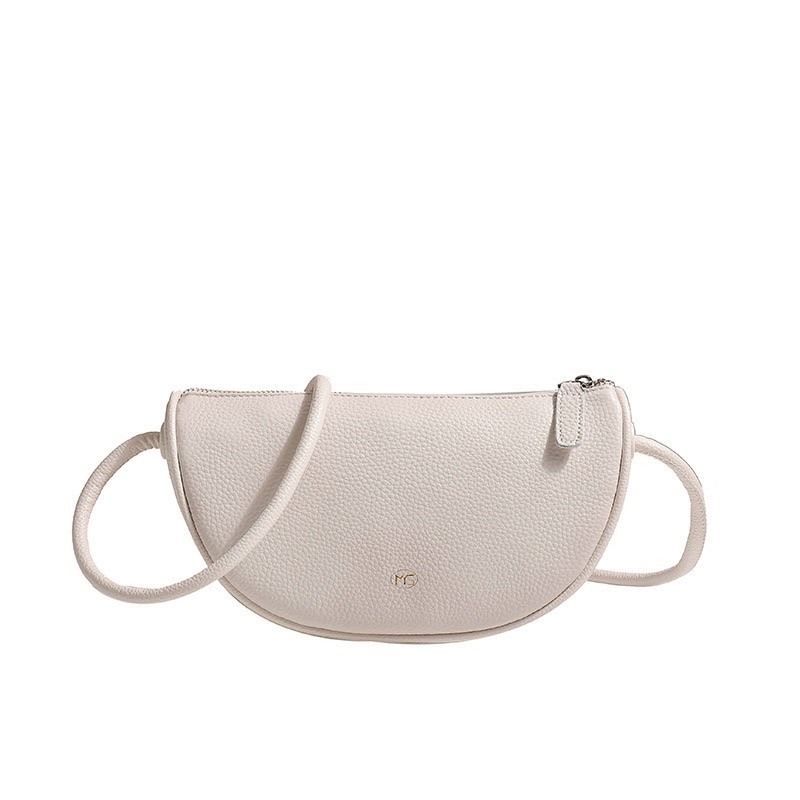 Женская кожаная сумка Megan молочная