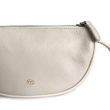 Жіноча шкіряна сумка Megan молочна фото