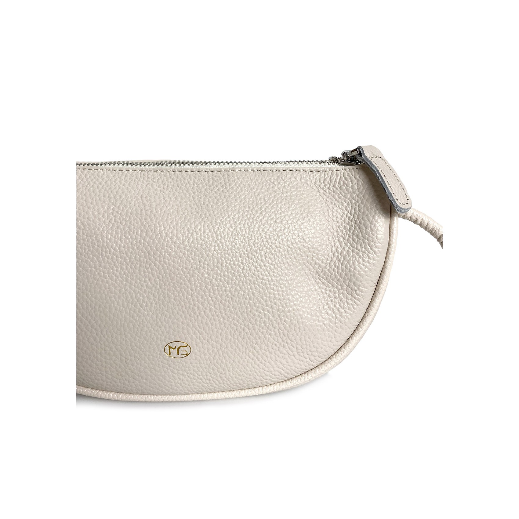 Женская кожаная сумка Megan молочная