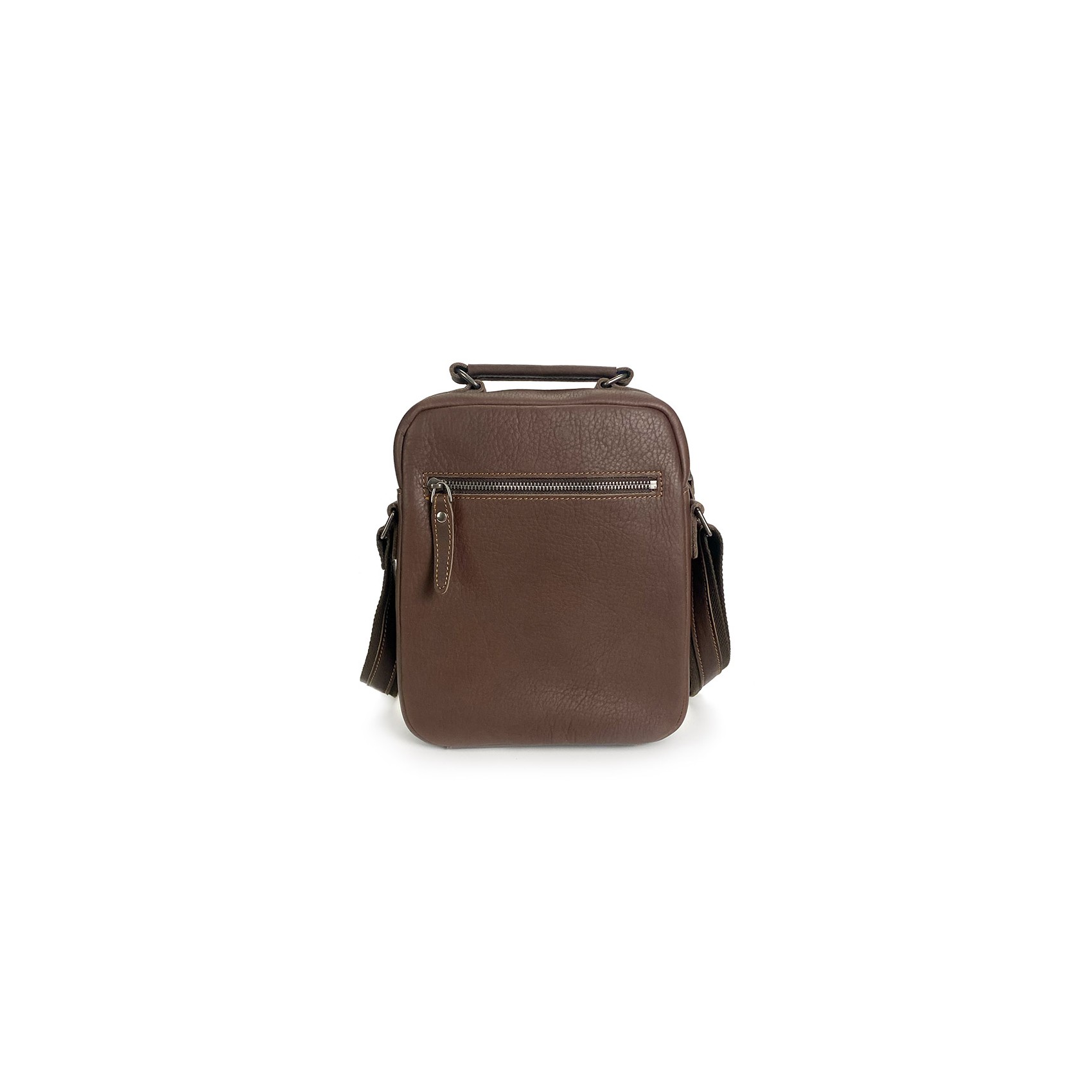 Мужская кожаная сумка барсетка Edmund через плечо коричневая