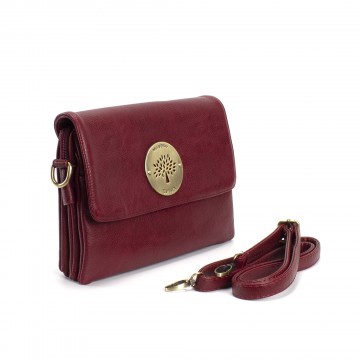 Женская сумка-клатч Mull Holly бордовая фото