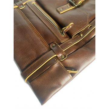 Чоловічий шкіряний рюкзак Frederick коричневий для: міста, офісу та подорожей фото