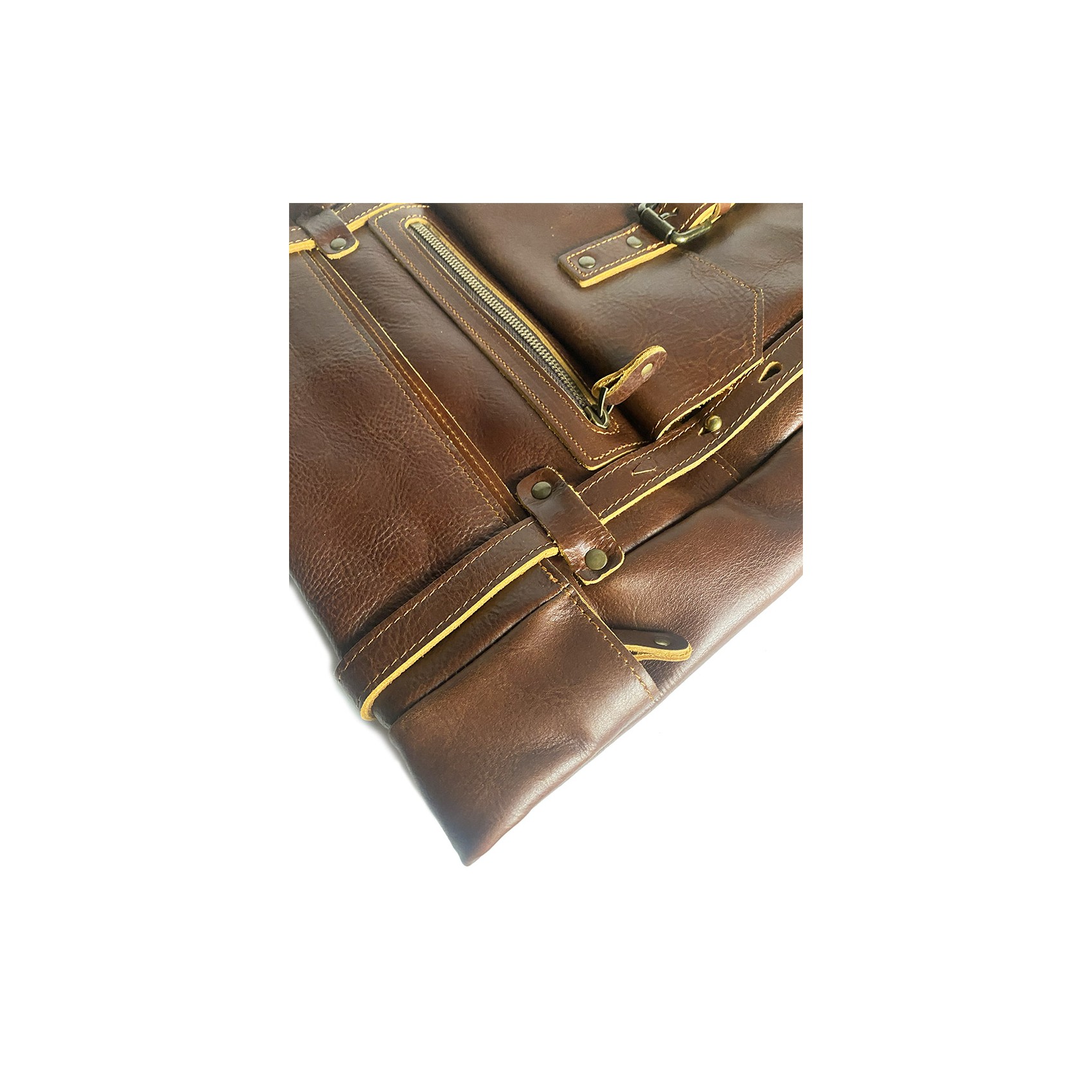 Мужской кожаный рюкзак Frederick коричневый: для города, офиса и путешествий