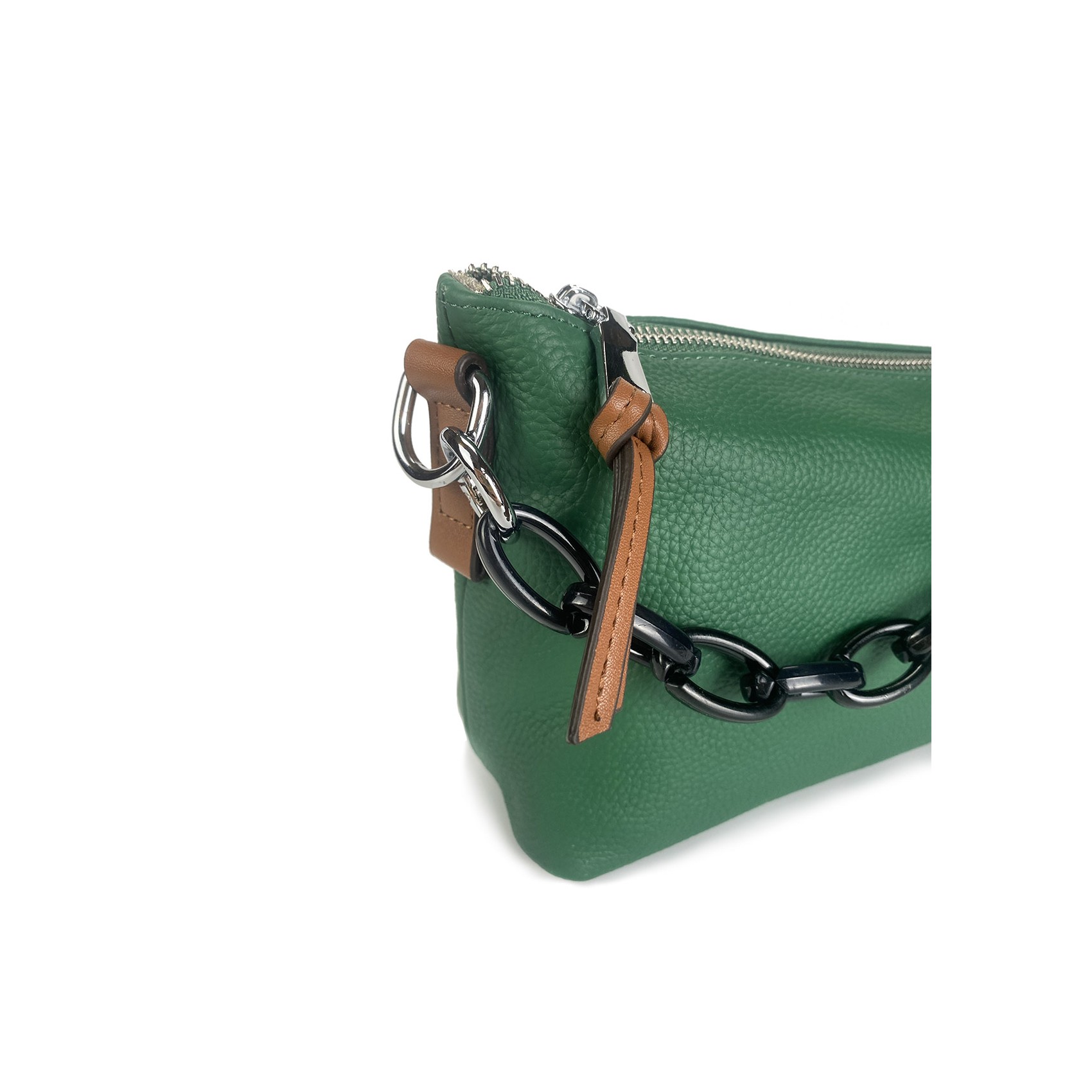Жіноча шкіряна сумка через плече Molly зелена