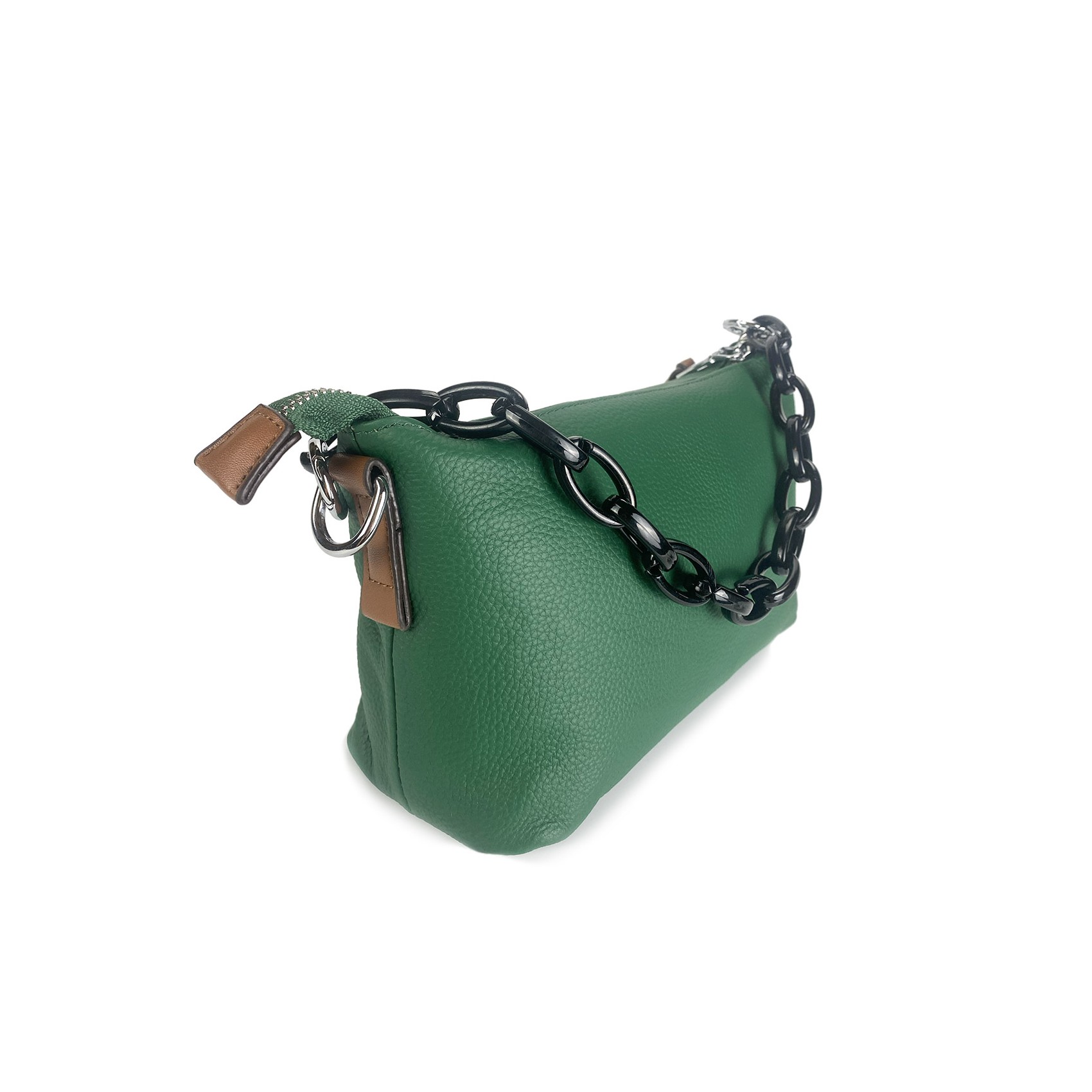 Жіноча шкіряна сумка через плече Molly зелена