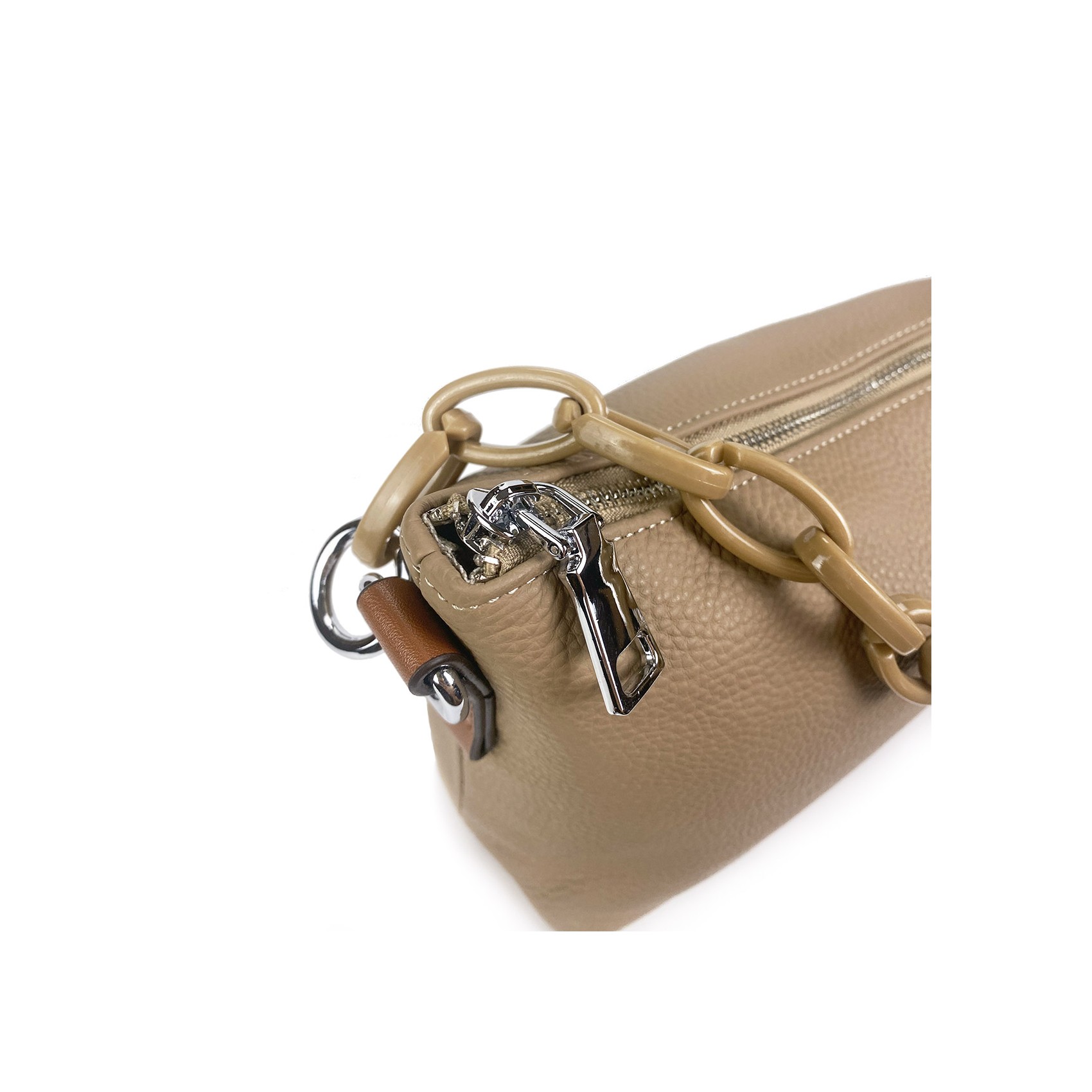 Жіноча шкіряна сумка через плече Molly світло-коричнева