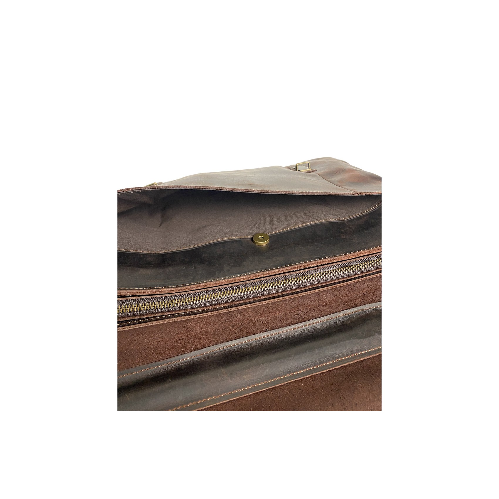 Чоловічий шкіряний портфель Benjamin темно-коричневий