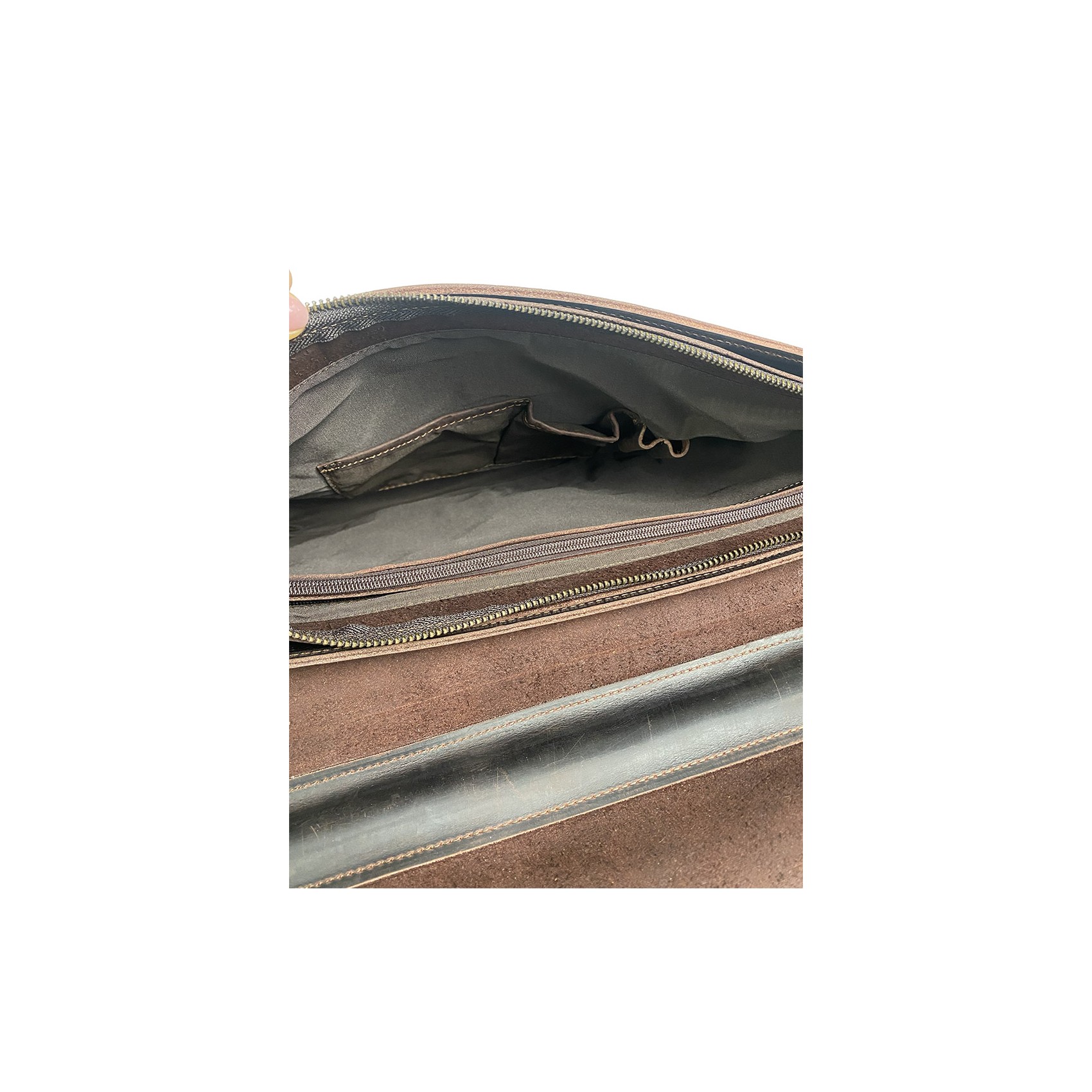 Чоловічий шкіряний портфель Benjamin темно-коричневий