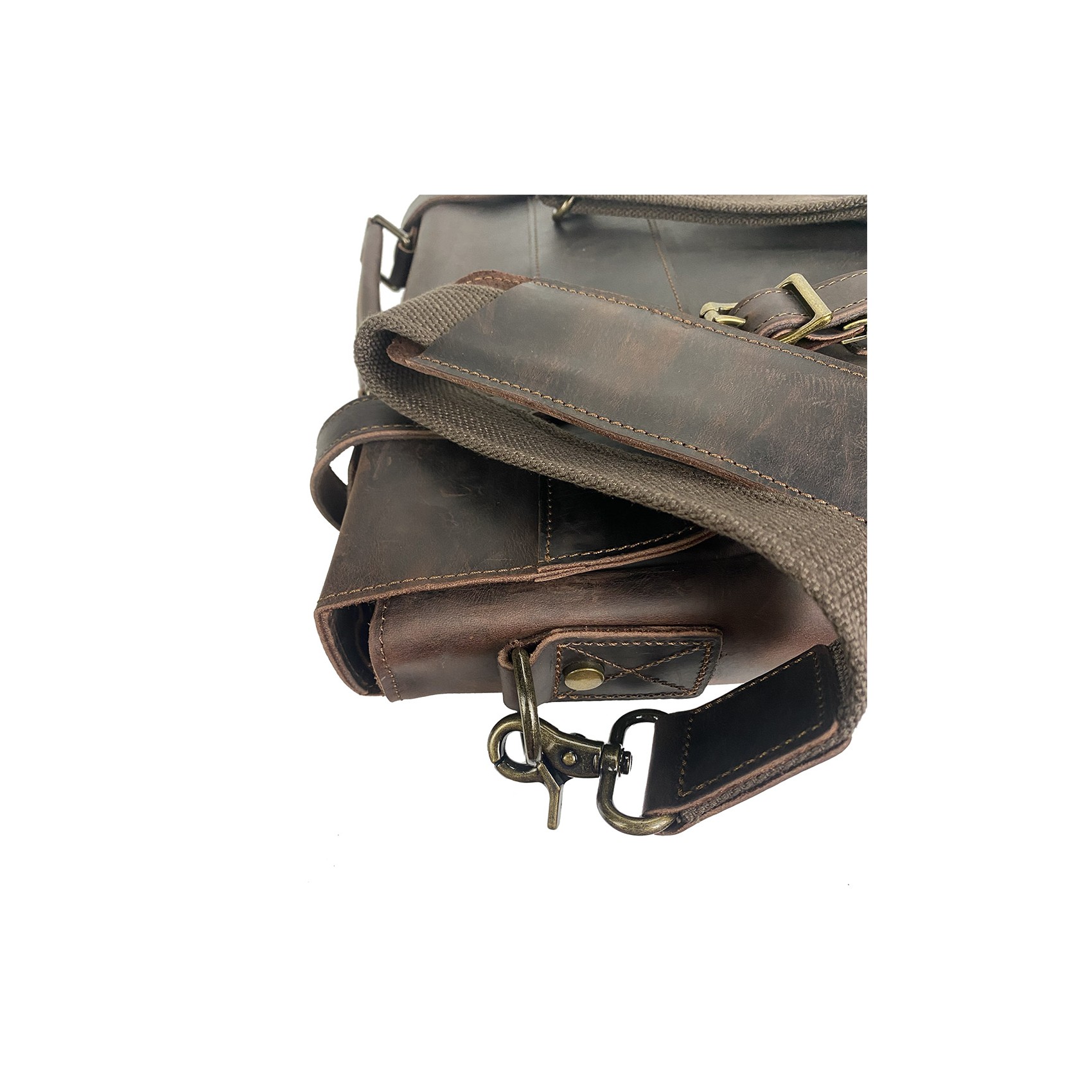 Чоловічий шкіряний портфель Benjamin темно-коричневий