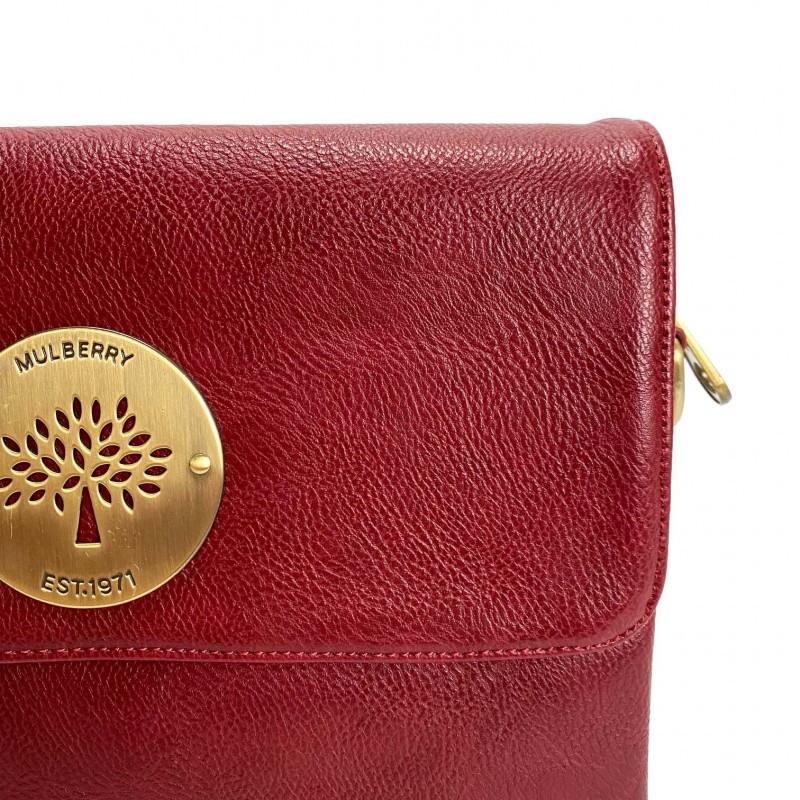 Женская сумка-клатч Mull Holly бордовая - 5 фото