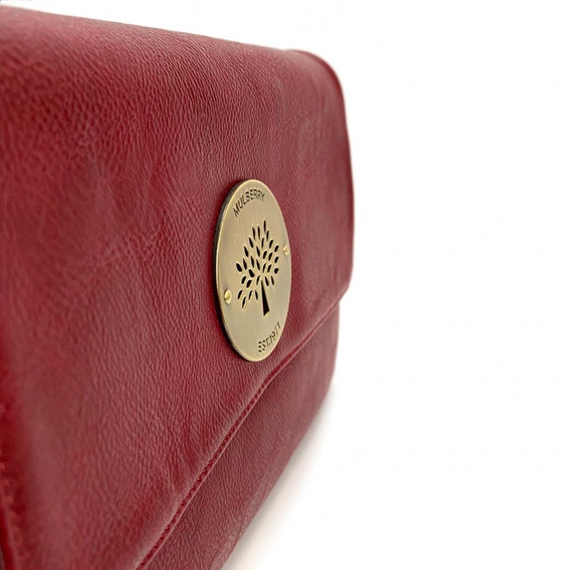 Женская сумка-клатч Mull Holly бордовая - 6 фото