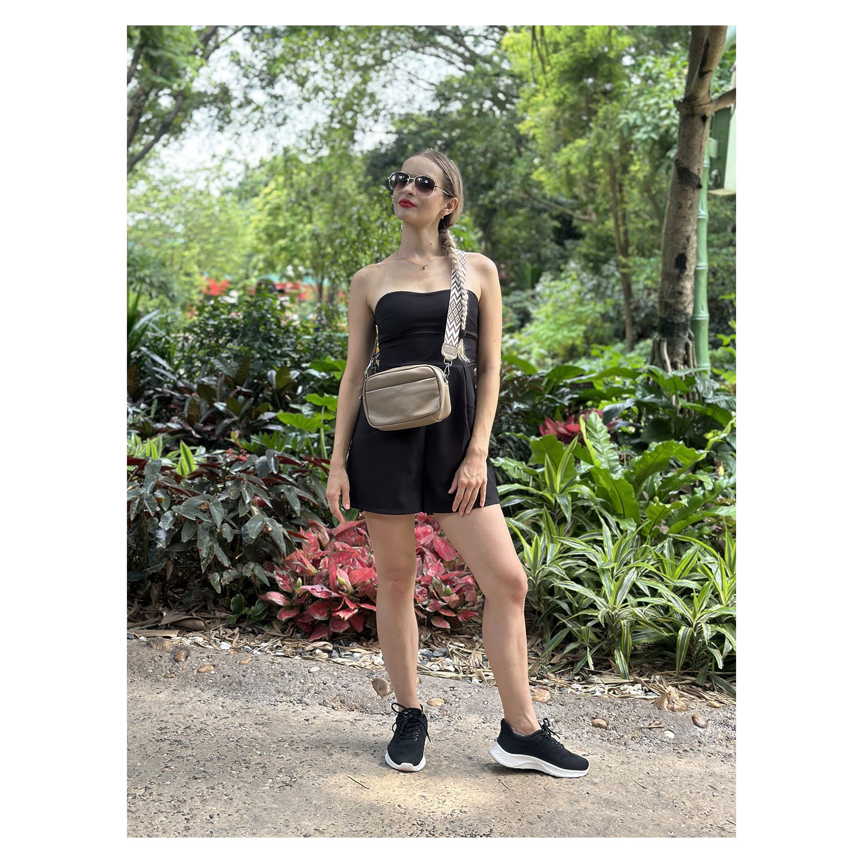 Жіноча шкіряна сумка через плече Marilyn бежева