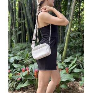 Жіноча шкіряна сумка через плече Marilyn біло-молочна