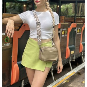 Жіноча шкіряна сумка через плече Marilyn бежева