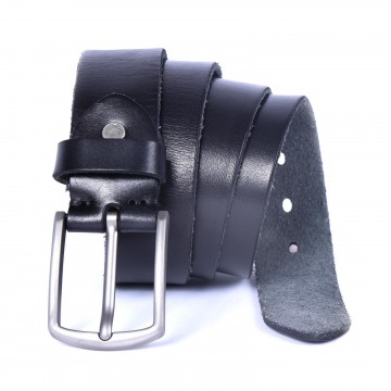 Чоловічий шкіряний ремінь Christian чорний фото