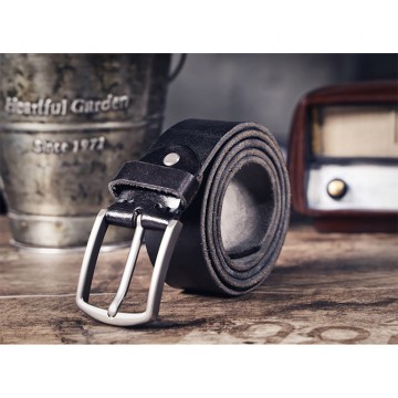 Мужской кожаный ремень Christian черный фото