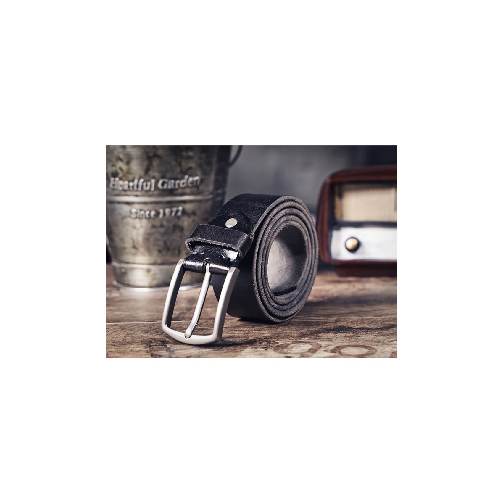 Чоловічий шкіряний ремінь Christian чорний