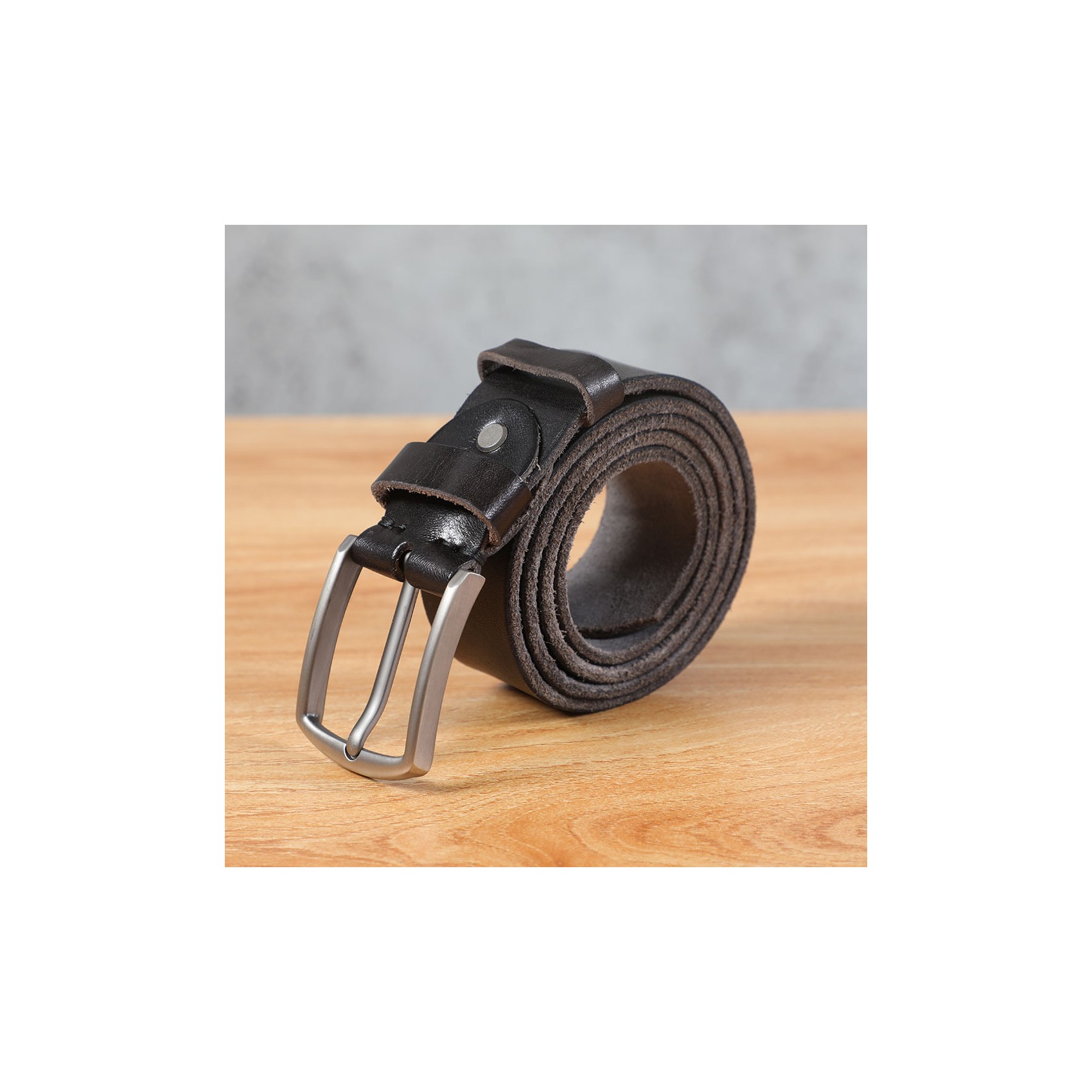 Чоловічий шкіряний ремінь Christian темно-коричневий