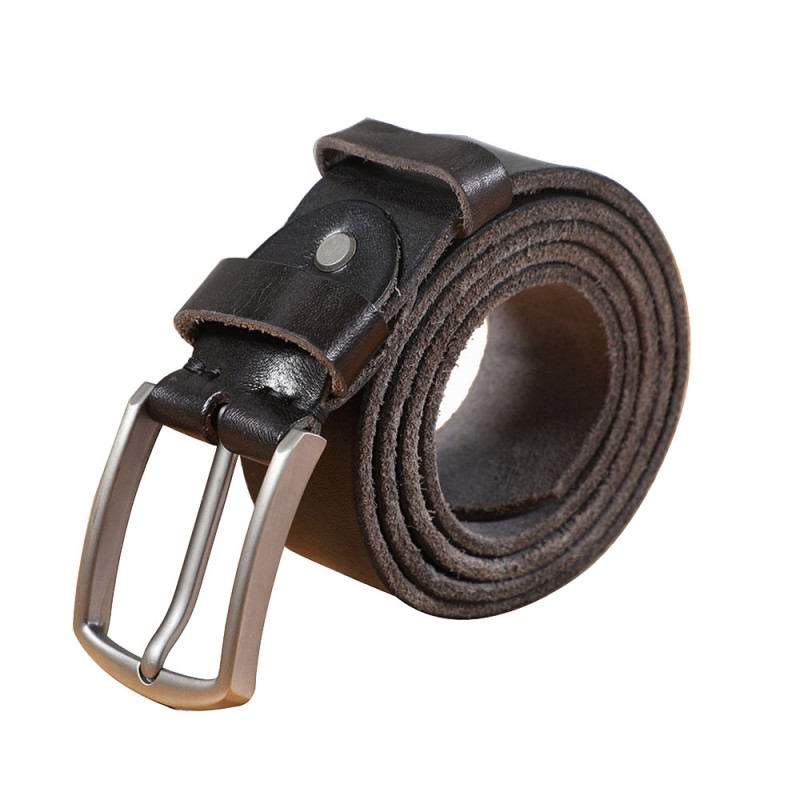 Чоловічий шкіряний ремінь Christian темно-коричневий