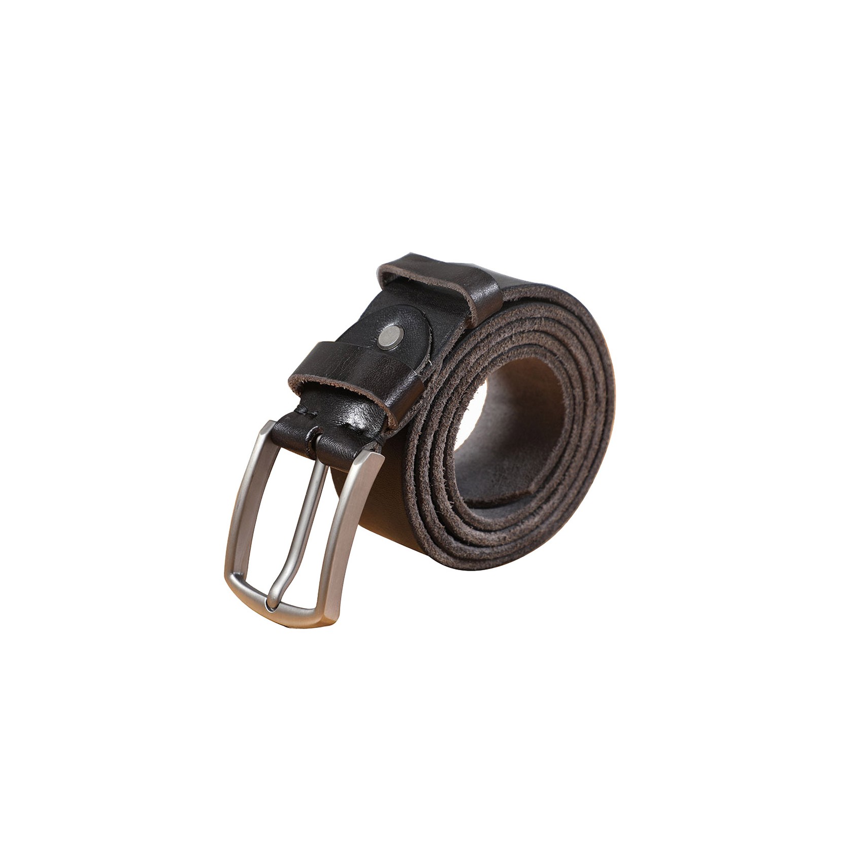 Чоловічий шкіряний ремінь Christian темно-коричневий