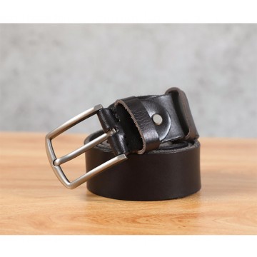 Чоловічий шкіряний ремінь Christian темно-коричневий фото