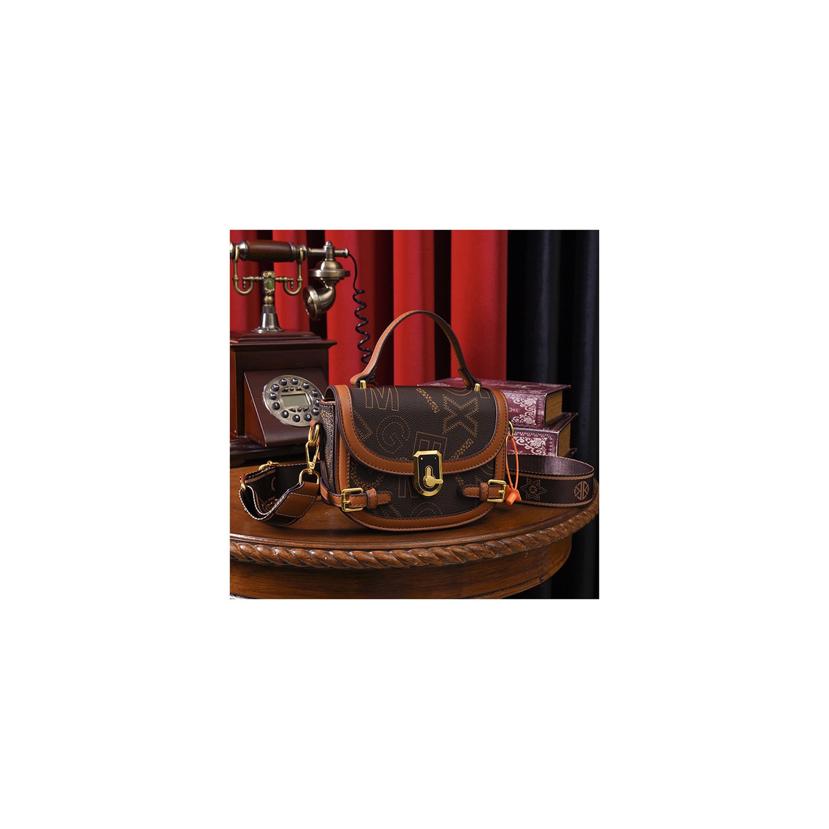 Женская сумка кросс боди Lauren коричневая