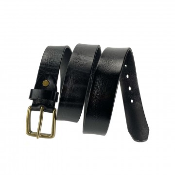Мужской кожаный ремень Bolton черный фото