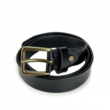 Мужской кожаный ремень Bolton черный фото