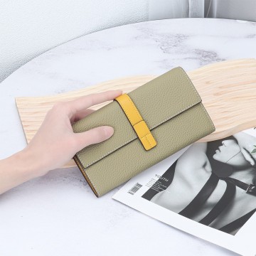 Женский кожаный кошелек Maggie фисташковый фото